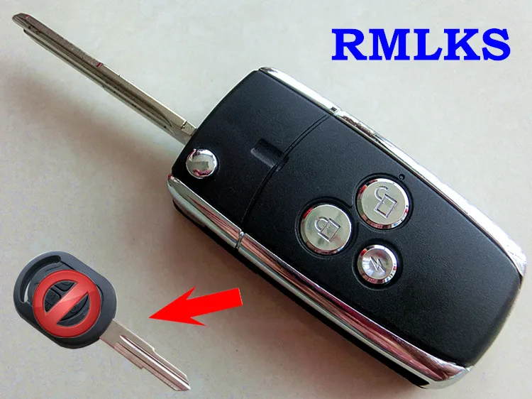 Складной флип-чехол RMLKS с 3 кнопками чехол для автомобильного ключа Buick Excelle HRV