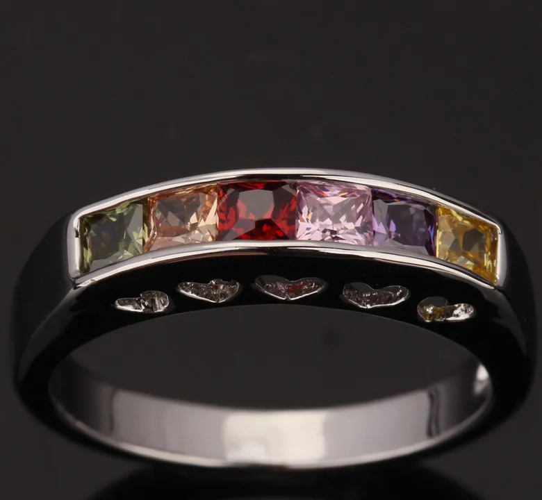 Изящные квадратные многоцветные серебряные покрытые серебром цвета серебра