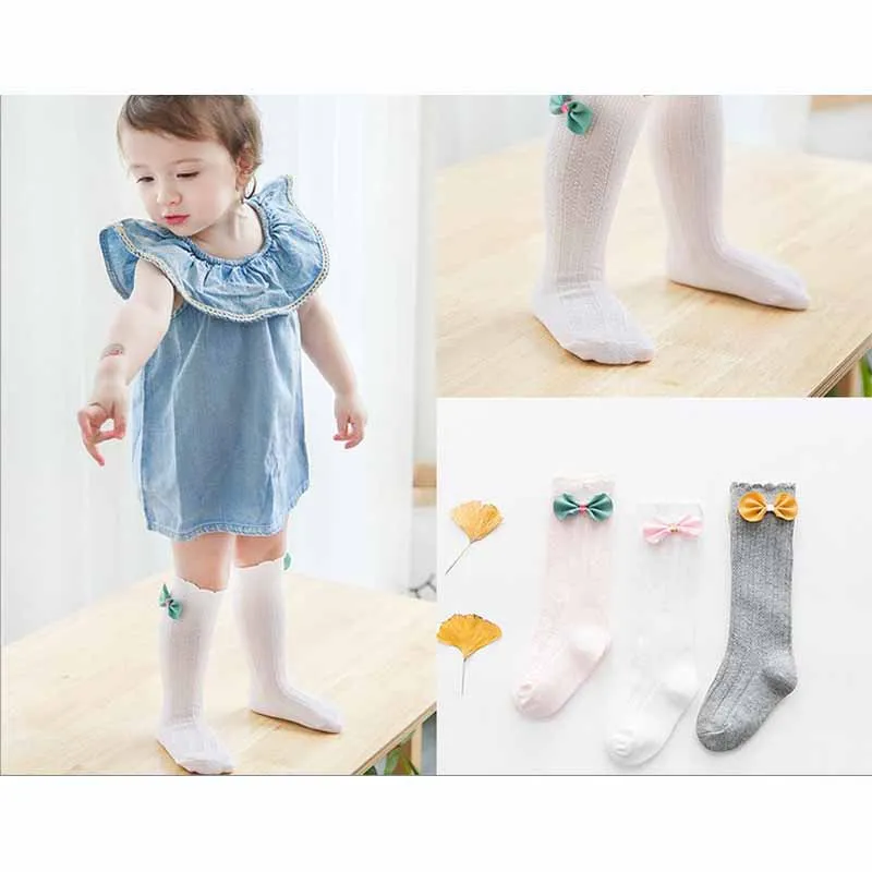 Новинка 2 шт./лот носки осень зима лето весна 0 12 мес. хлопок с бантом для