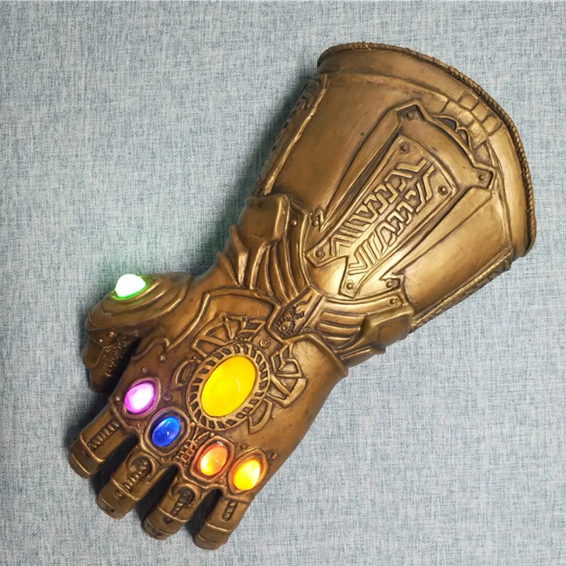 Косплей Мстители 4 Endgame танос LED экшен ПВХ перчатки реквизит Броня костюмы маски