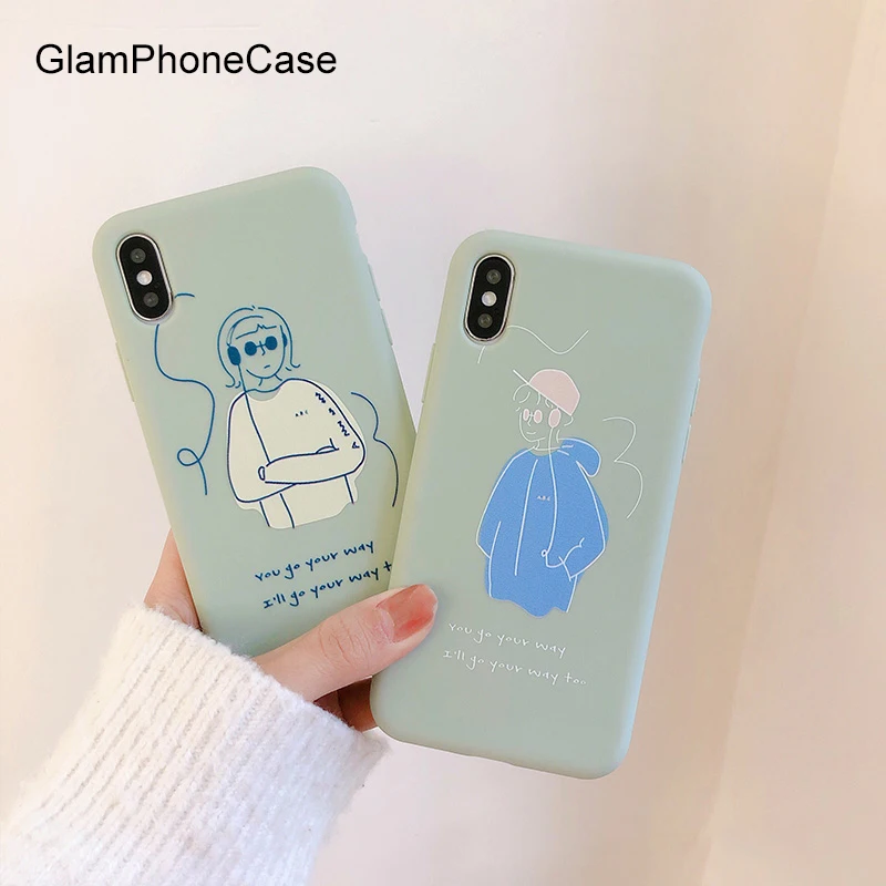 Простые Чехлы GlamPhoneCase с ручной росписью для мальчиков и девочек чехлы iPhone 6 S 7 8 Plus