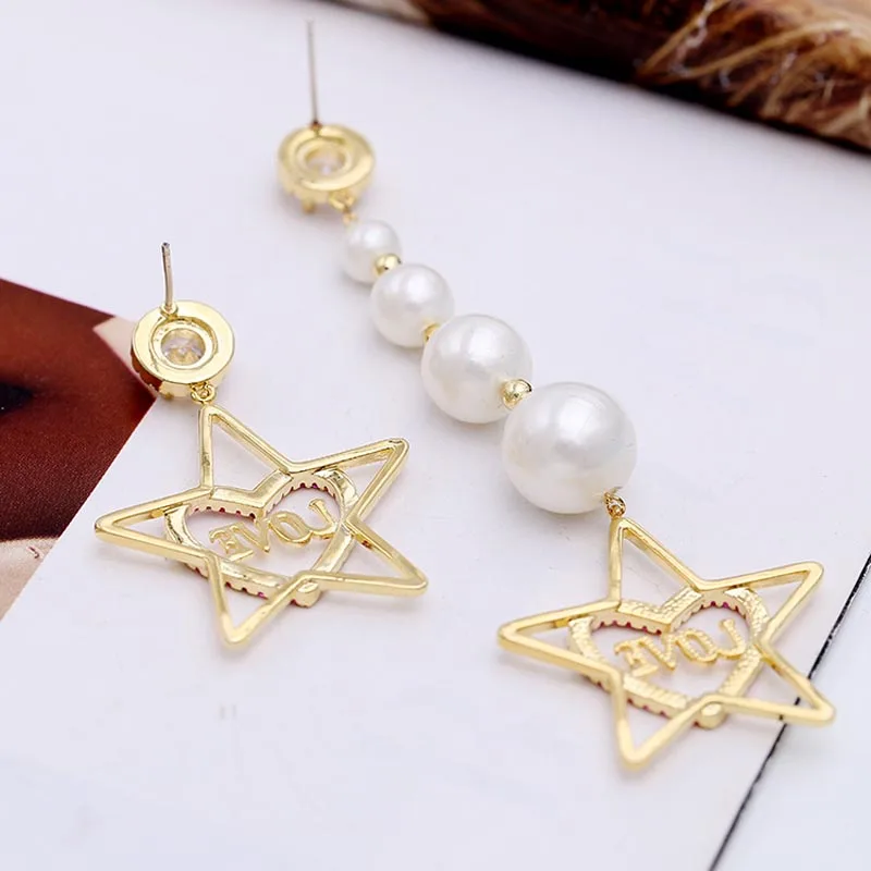 Серьги женские Асимметричные из серебра 925 пробы с иглой|earrings brand|earrings forearrings for women