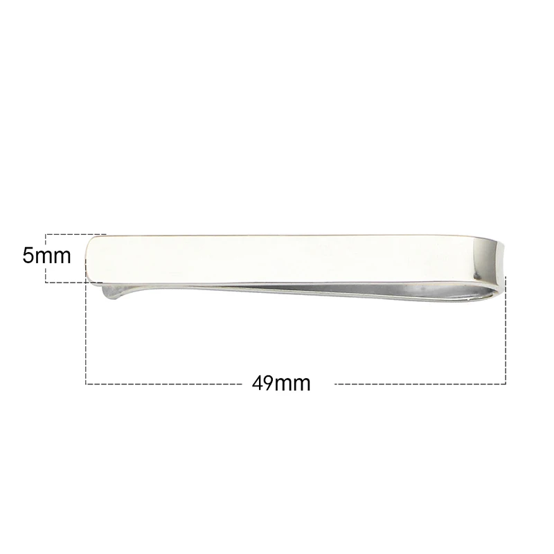 49x5mm silver Beadsnice ID36516 925 пробы Серебряные Зажимы Для Галстука Зажим для галстука - Окраска металла: 49x5mm silver