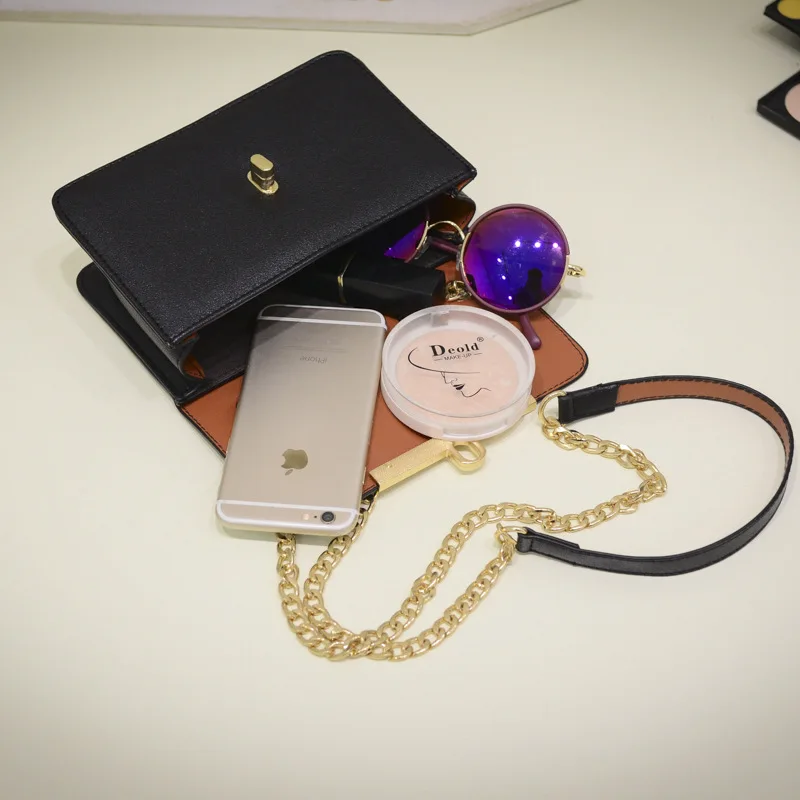 

2019 Women's Handbags Fashion PU Leather Mini Shoulder Bag Ladies Cover Chain Small Square Messenger Bag Flap Luxury Phone Purse
