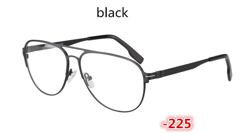 black -225 Солнцезащитные фотохромные очки с полной оправой, модные студенческие короткие очки для коррекции зрения-1,0-1,5-2,0-2,5-3,0-3,5-4,0 - Цвет оправы: black -225