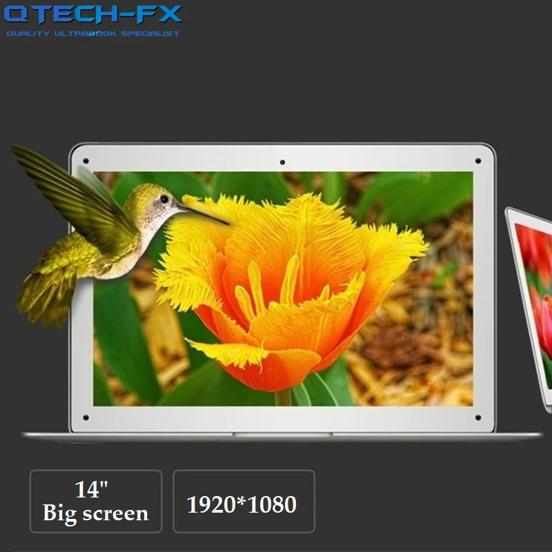 14" Laptop 8GB RAM SSD 256GB 512GB Fast CPU Intel 4 Cores Windows 10 Business UItraBook Airbook Arabic Spanish Russian Keyboard
