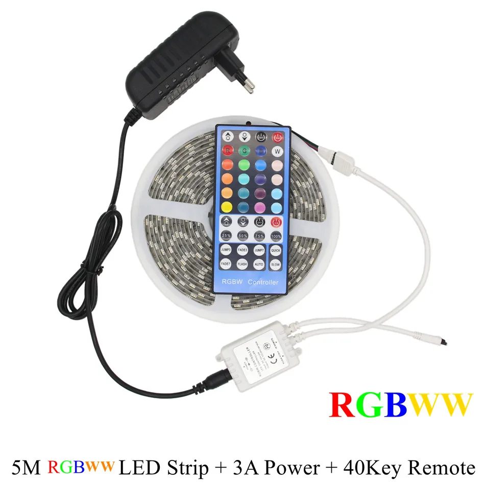 10 м 5 RGB Светодиодная лента 5050 SMD светодиодный свет гибкая Водонепроницаемый ИК