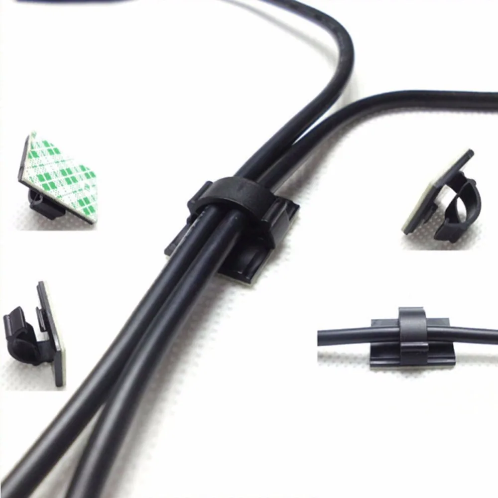 Полезный зажим для провода 100 шт./лот Черный Автомобильный прямоугольный