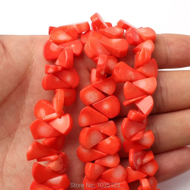 Высокое качество 8-12 мм розовый цвет натуральный коралловый Треугольники Форма