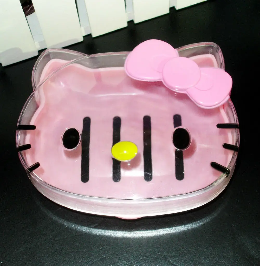 Новый милый держатель для мыла Hello Kitty/Чехол: прозрачный лица с эффектом Kitty | Багаж