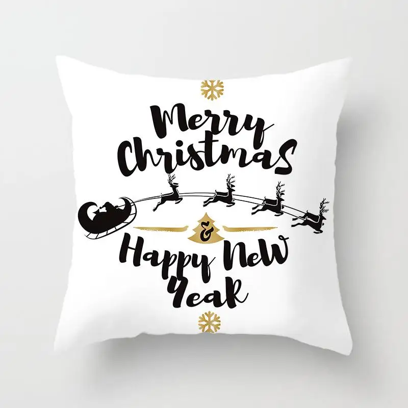 Полиэфирное волокно Let It Snow Xmas style чехол для подушки с Рождеством Санта Клаус домашний декоративный чехол на подушки - Цвет: 9