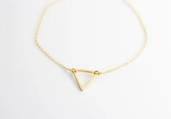 Крошечные открытые треугольные браслеты с полыми контурами браслет простые