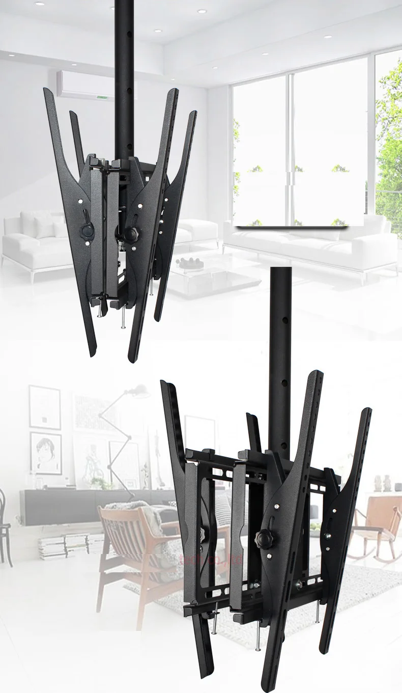 85-125 см) DLC-903ST-D 2"-55" 5" VESA 400X400 двойной ТВ потолочный настенный монитор Настенный кронштейн держатель Регулируемая высота