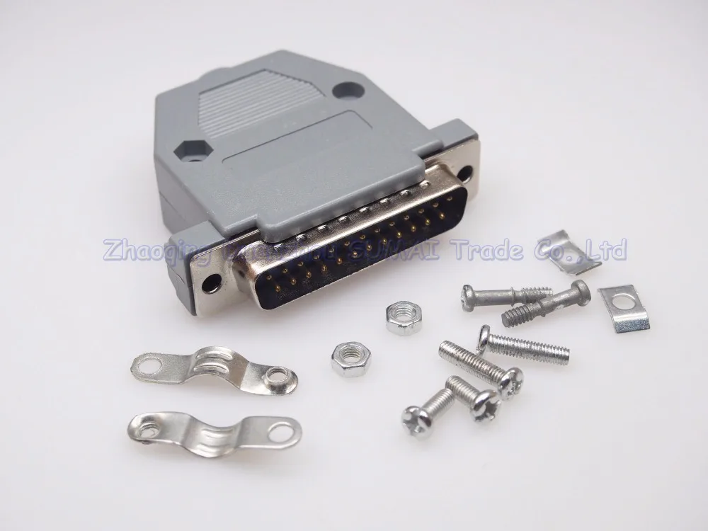 20 комплектов новый Штекерный разъем DB25 25 контактный с последовательным портом +