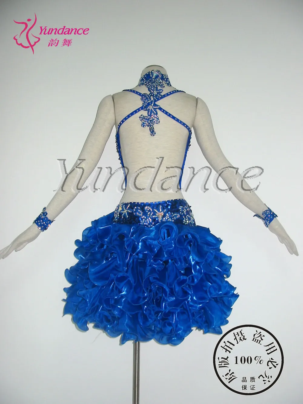 

2016 Hot Sale Woman Sequin Mini Stage Latin Dance Dress For Woman L-1112
