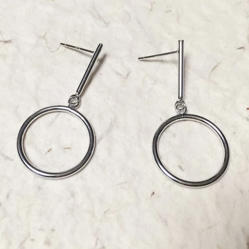 Серьги LARGERLOF серебро 925 пробы простые изящные ювелирные изделия висячие серьги