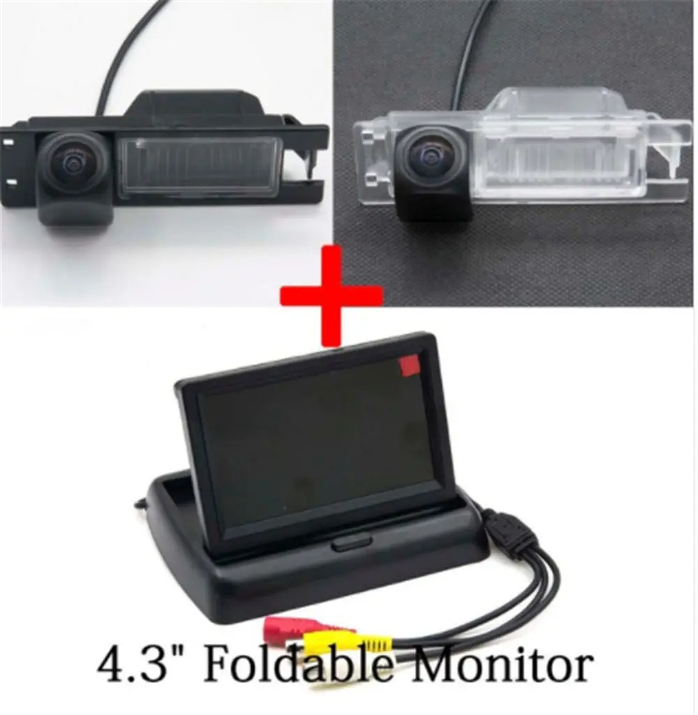 camera with Monitor MCCD рыбий глаз 1080P Автомобильная камера заднего вида для Opel Astra H J CorsaD Meriva A Vectra C Zafira B FIAT Grande Insignia камера заднего вида - Название цвета: camera with Monitor