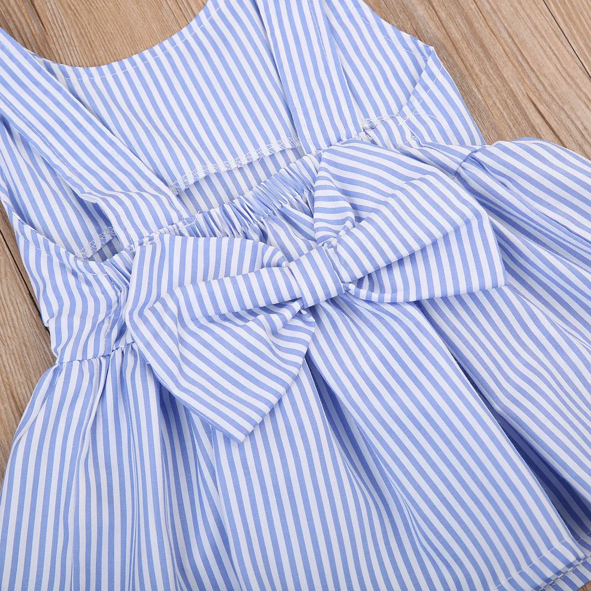 Комплект из 2 предметов платье пачка в полоску с бантом для новорожденных девочек