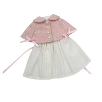 dbs pink sweet cloak and white dress suitable for 16 bjd joint body icy jecci five licca