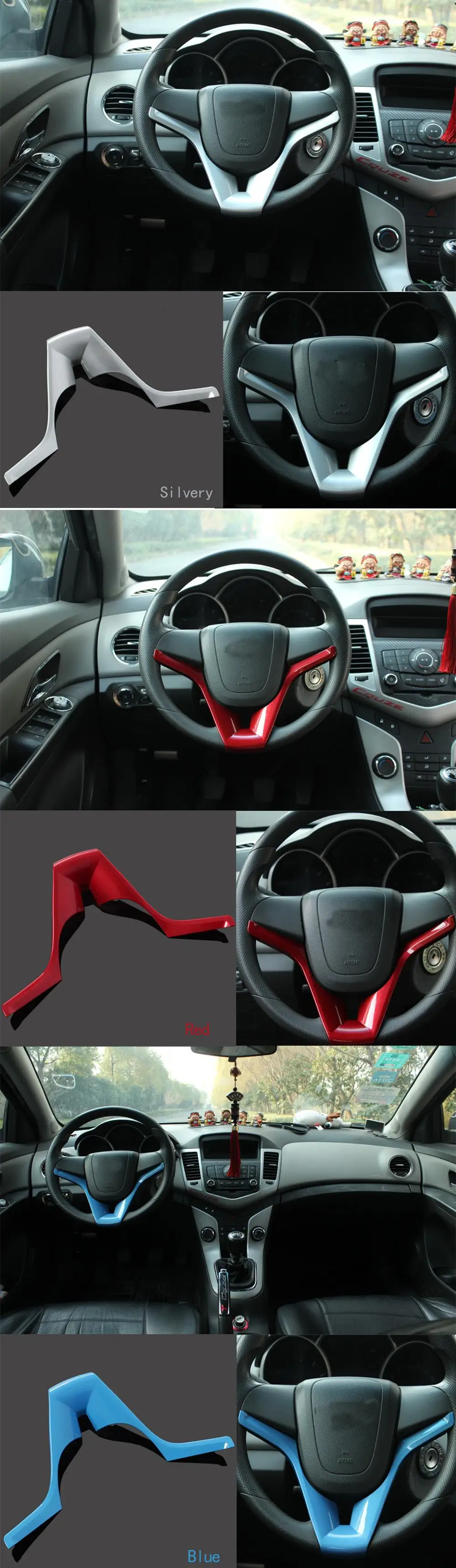 Для Chevrolet Classic Cruze Sedan Hatchback 2009 2010 2011 12 13 14 Автомобильный руль накладка хромированная наклейка аксессуары