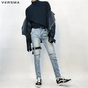 Джинсы мужские, рваные, зауженные, в стиле хип-хоп