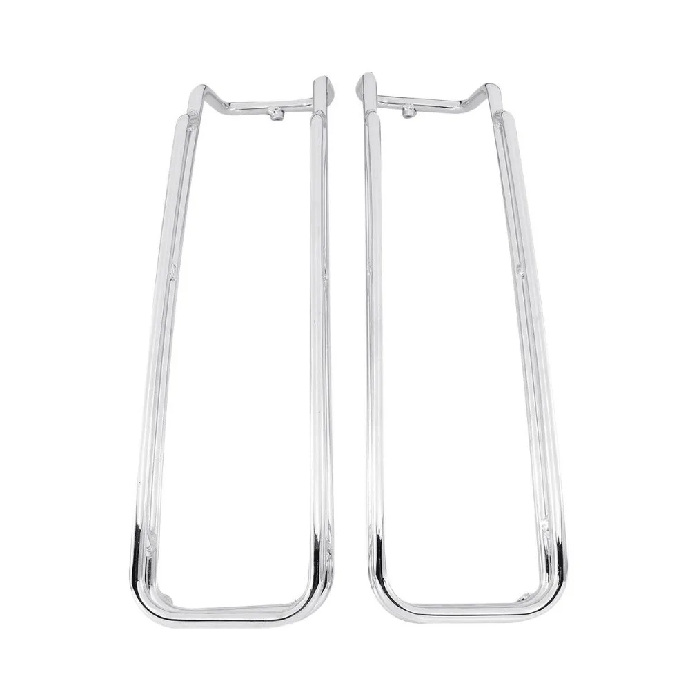 Мотоциклетные хромированные L &amp R сумки верхняя направляющая для Harley Touring Ultra Road