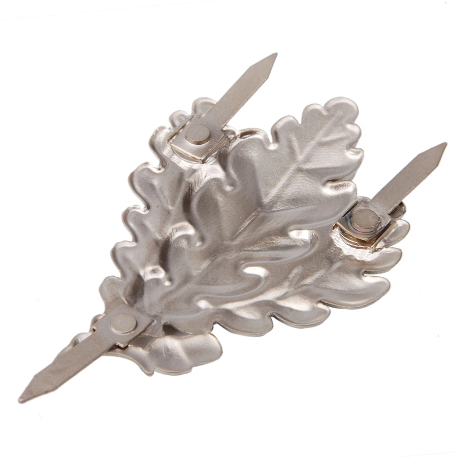 Значок в виде крышки с листьями из немецкого металла Второй мировой войны|silver