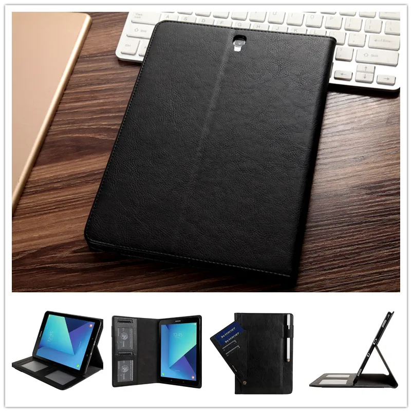 Чехол для samsung Galaxy Tab S3 9,7 T820 T825 случаях Высокое качество PU кожа флип чехол Подставка для SM-T820 SM-T825 Tablet принципиально+ ручка