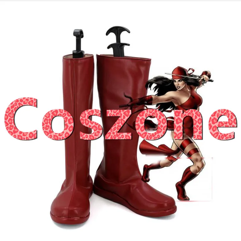 Красные ботинки для косплея Elektra Natchios Хэллоуина карнавала костюма аксессуары |