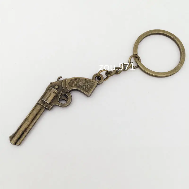 1 шт. брелки для ключей с пистолетом кольцо модель оружия металлический брелок