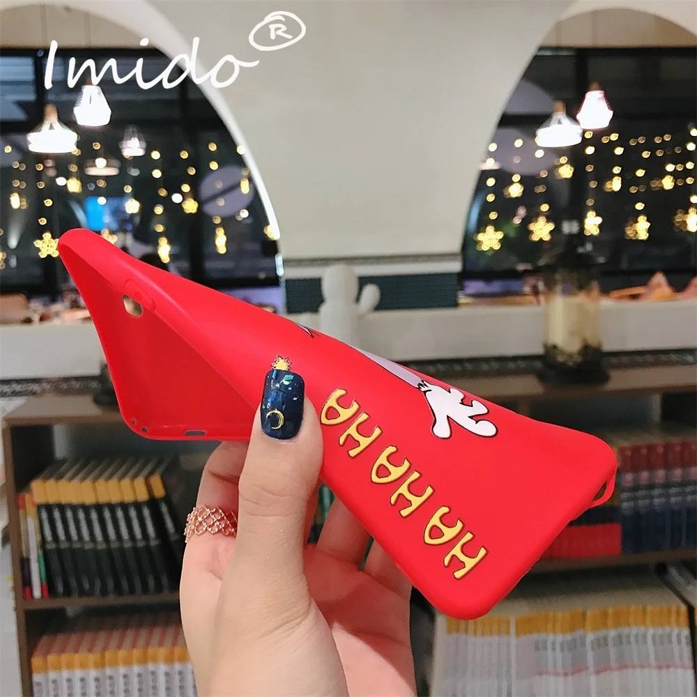 Милый Кот с рисунком красный принт чехол для iPhone X XS MAX XR задняя крышка защита