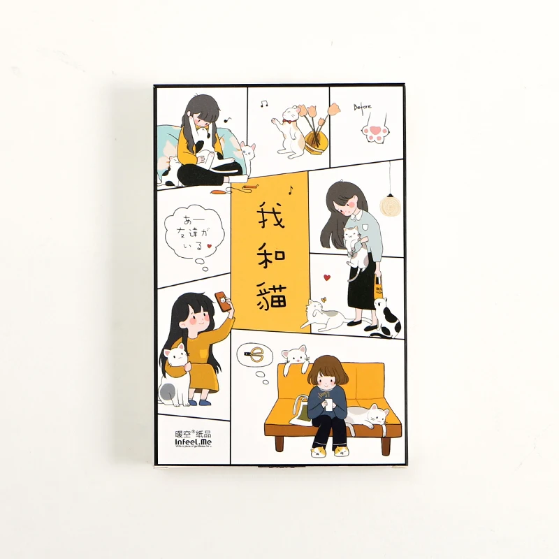 30 шт./кор. I и cat открытка с питомцем рисунками зверей из мультфильмов