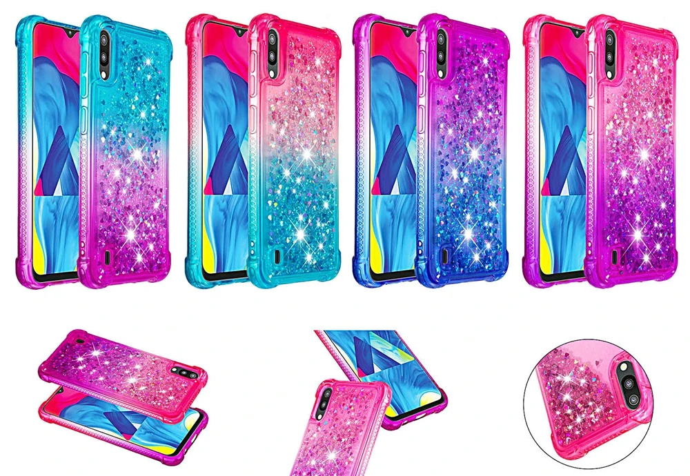 A10 чехол для samsung Galaxy A10 M10 M20 M30 чехол Блестящий градиент вышит противоударный чехол СПС etui samsung A10 A30 A50 A70 чехол для телефона