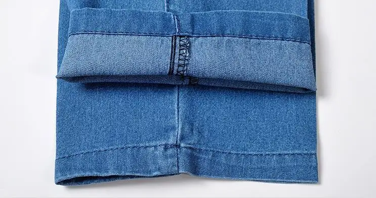 

Women's New Plus Size L-5XL Jeans Elastic waist embroidered jeans Casual ankle-length pants