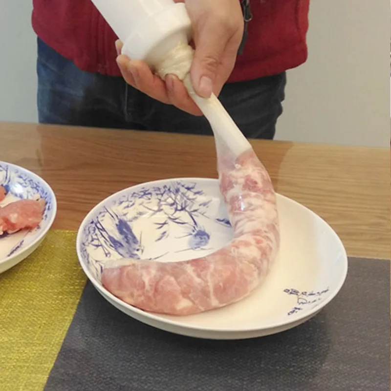 4 шт./партия, заполняющая Воронка для мяса, колбасная трубка для начинки, пластиковые инструменты для набивки колбасок ручной работы, наполнители для мяса, колбасные принадлежности