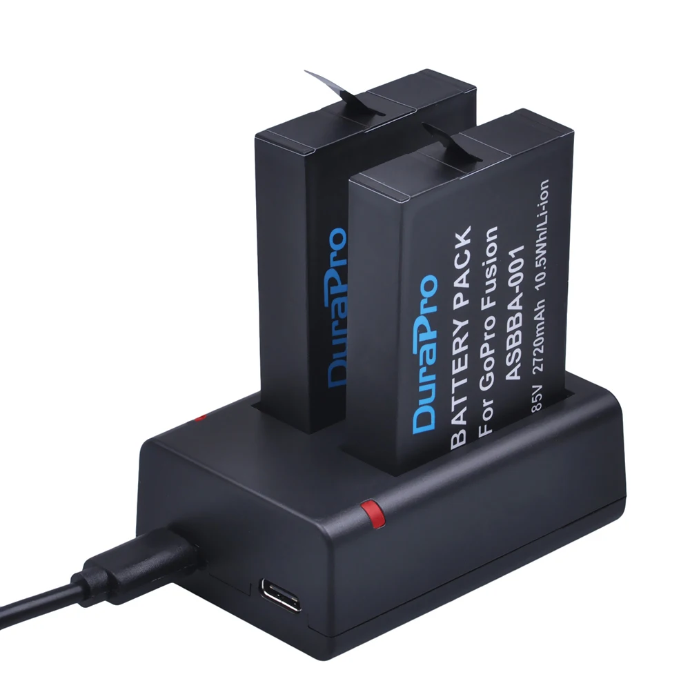 Аккумулятор для камеры 2 шт. GoPro ASBBA 001 + зарядное устройство с двумя USB портами