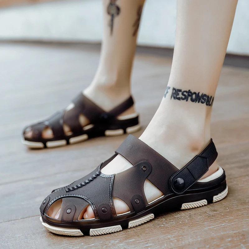 Men Shoes Summer Beach Sandals Outdoor Zapatillas Hombre Sapato Masculino Fashion Men's Slippers Soft Walking | Обувь