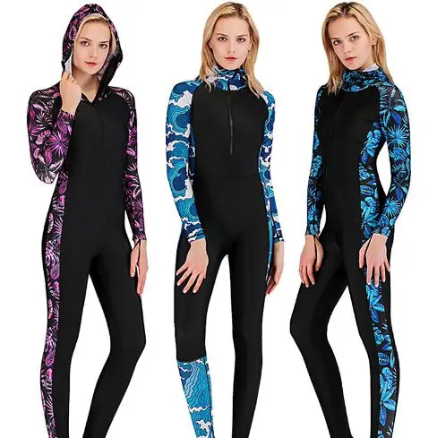 

Sbart couple swimsuit womens wet suits long sleeve uv women wetsuit triathlon spearfishing diving suit one piece swimsuit