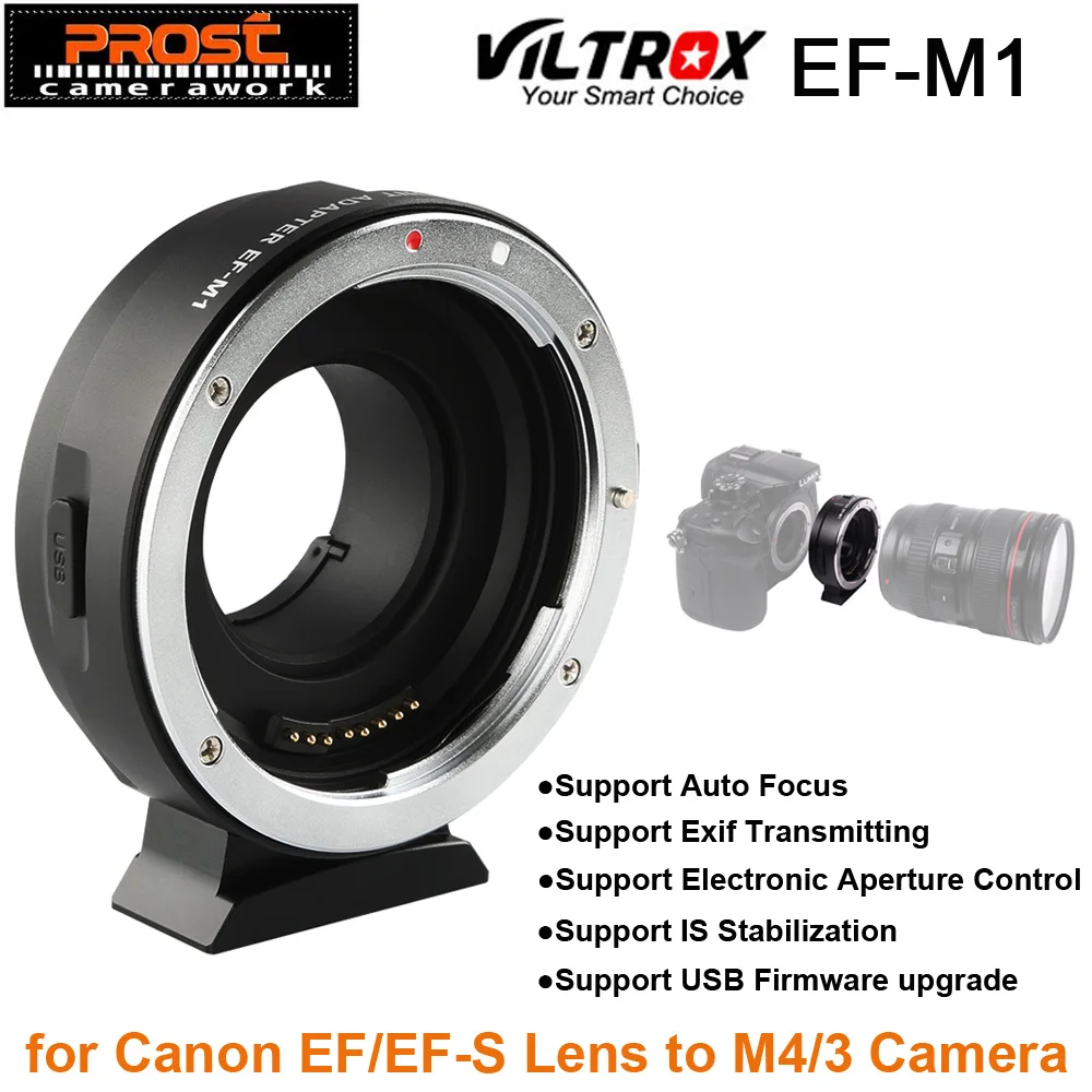 Адаптер для объектива Viltrox с автофокусом Exif Canon EOS EF M4/3 камеры GH5GK GH85GK GF7GK GX7 2 8 |lens
