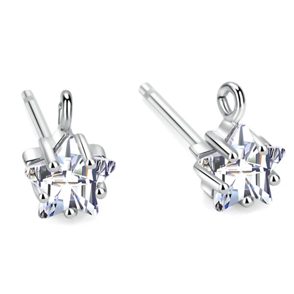 Серьги из стерлингового серебра 925 пробы, аксессуары, золото, серебро, женская мода, инкрустированный драгоценный камень, ушной крючок, висящий DIY для изготовления украшений вручную - Цвет: Style 8 Platinum