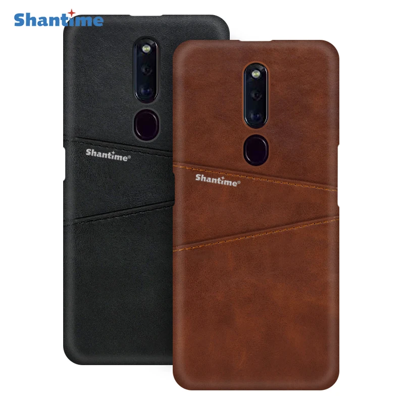 Роскошный винтажный кожаный чехол для телефона OPPO F11 Pro из искусственной кожи с