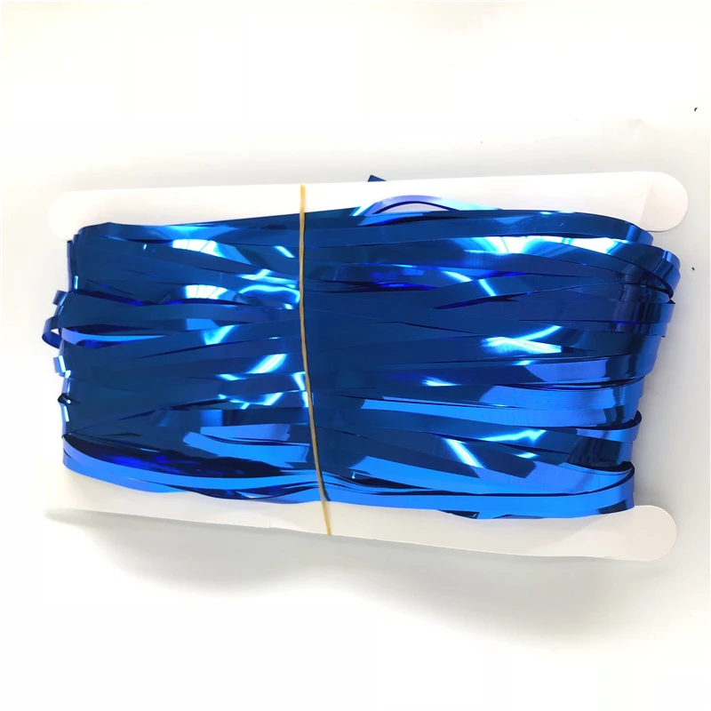 Blue 1*3 м синий розовый Золотой мерцающий фольга бахрома мишура дверь занавес Свадьба День Рождения Вечеринка украшения фото фон поставки - Цвет: Blue