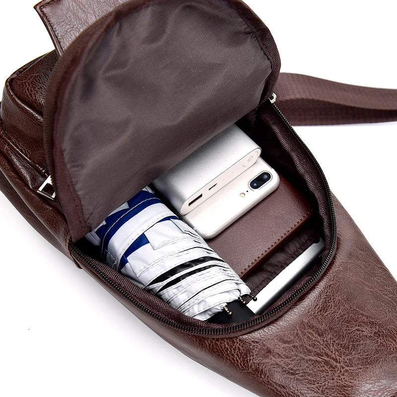 Мужская сумка из искусственной кожи с ремнем через плечо и портом S+ usb-порт для зарядки