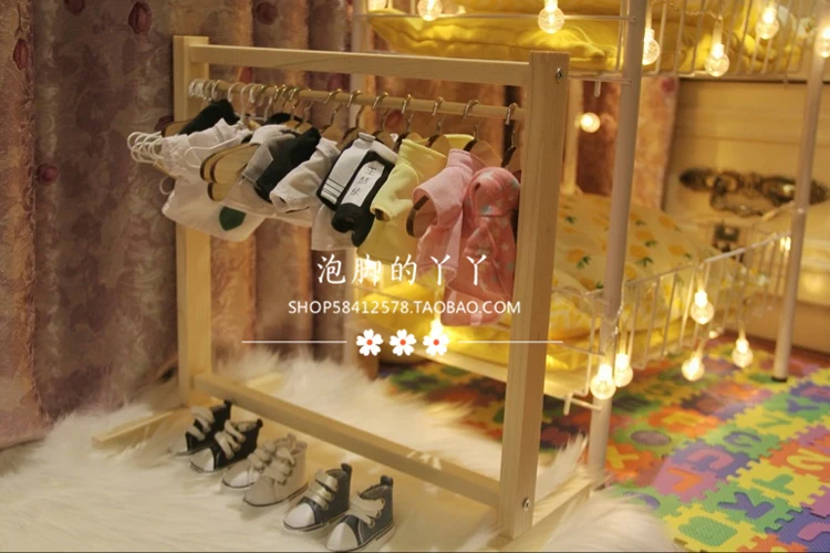 1/6 bjd got7 exo кукла использовать деревянный шкаф деревянная вешалка