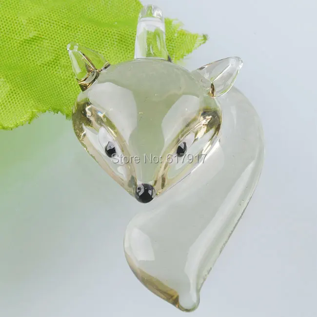 Бесплатная доставка смешанных цветов 7 шт. умная лиса Glass стеклянная бусина