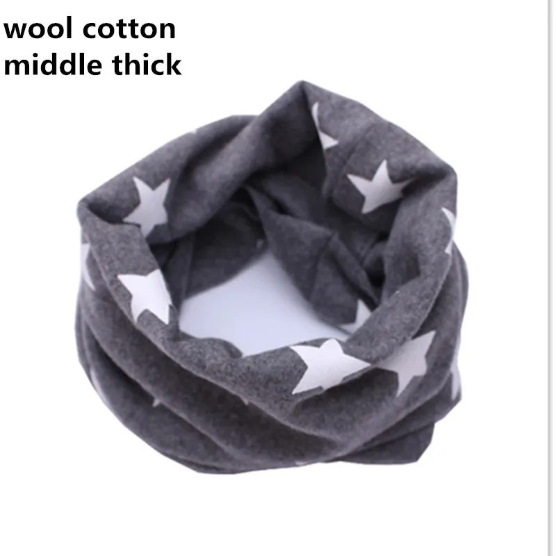 Хлопок шерсть толстый зимний теплый детский шарф круглый воротник Детские