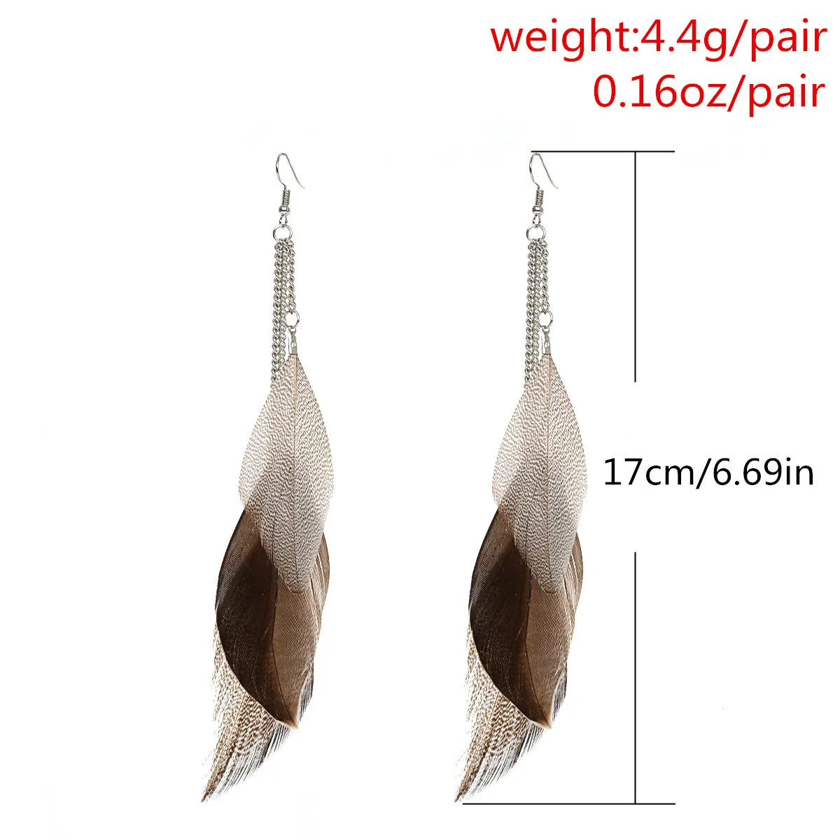 1 Pair Antique Vintage Bohemian Ethnic Tassel Fringe Feather Earrings For Women Girls Anniversary Wedding Party Jewelry Charms | Украшения