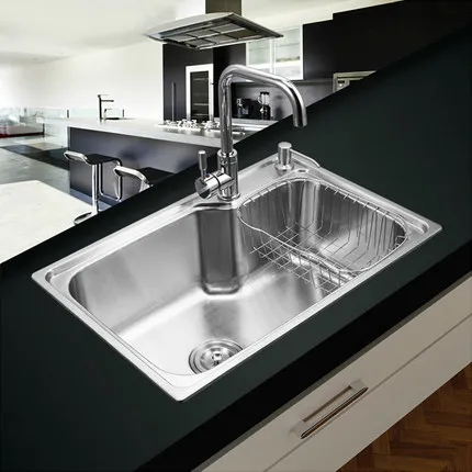 modern brushed kitchen sink set drain assembly waste strainer basket 201 304 stainless steel faucet dispensor optional free global shipping
