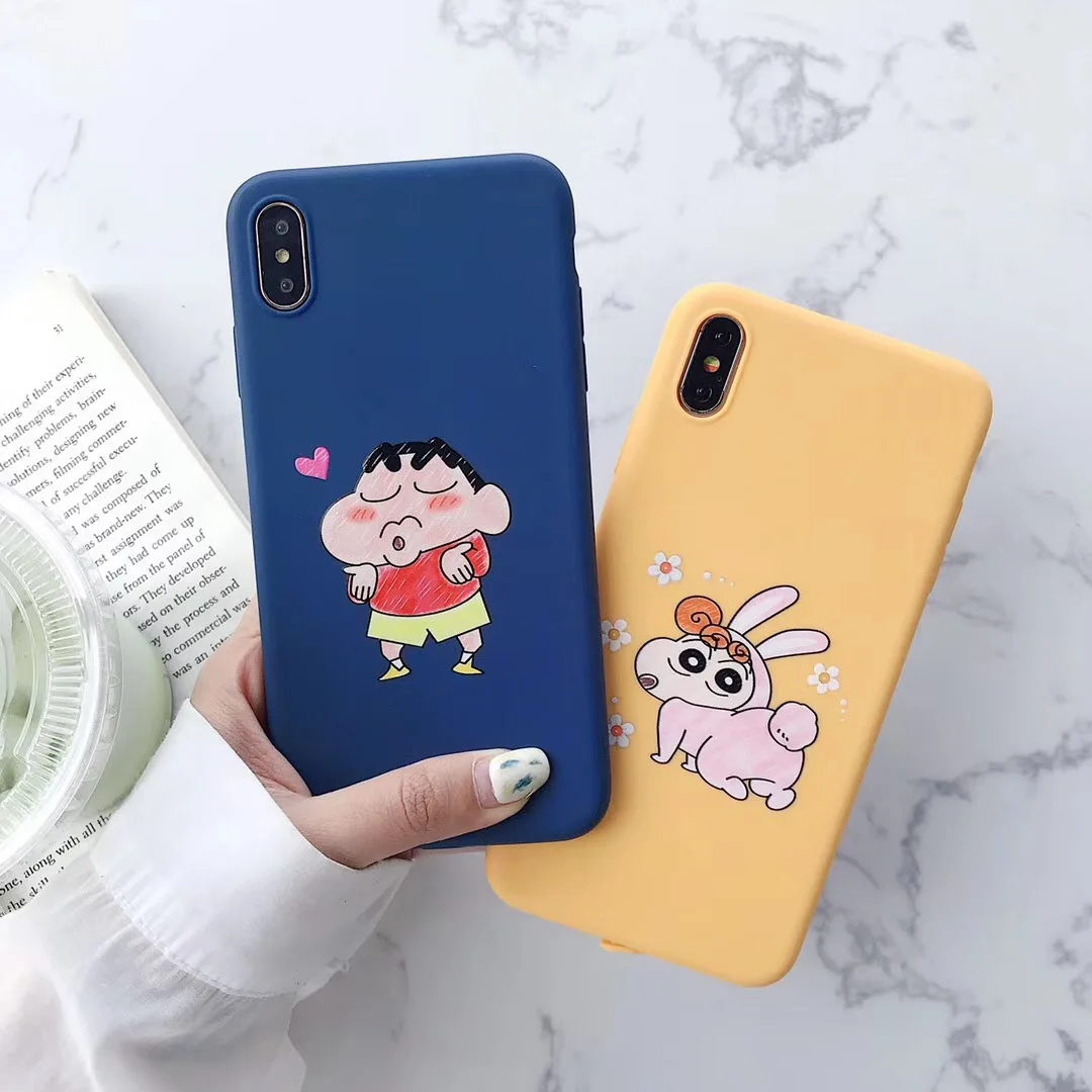 Чехол для телефона с рисунком милого поцелуя Crayon Shin-chan Sister iphone Xs MAX XR X 6 6s 7 8 plus