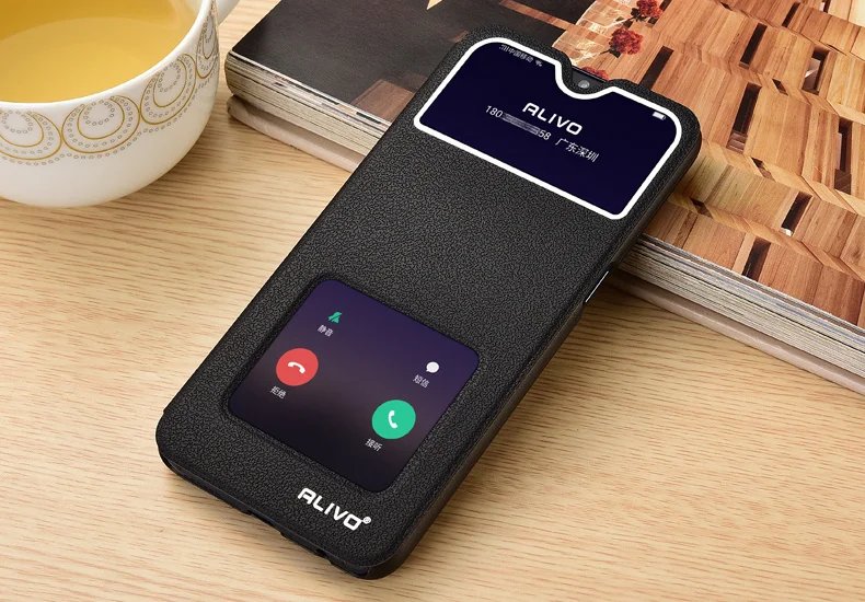 6,4 ''для OPPO RX17 Neo чехол с окошком для просмотра флип-Стенд PC чехол для телефона для OPPO RX17 Neo RX 17 Neo R17 Neo RX17Neo ответ из искусственной кожи